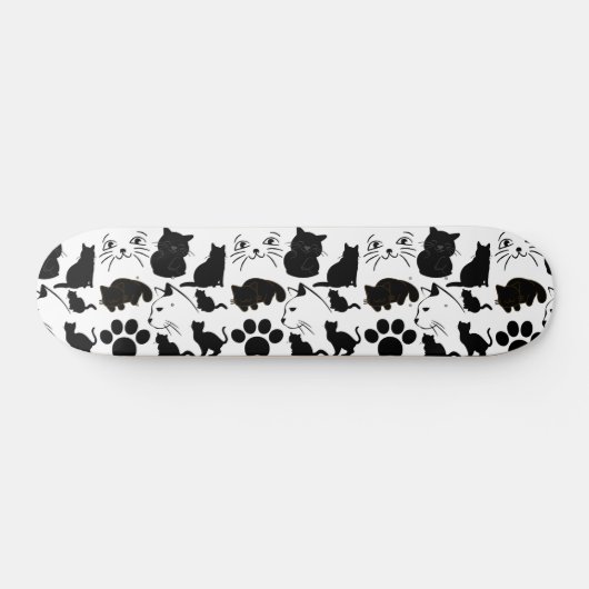 Skateboard LES CHATS NOIRS MOTIF mignons (Horz)