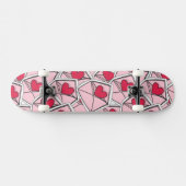 Skateboard Les coeurs de Valentine sur des enveloppes (Horz)