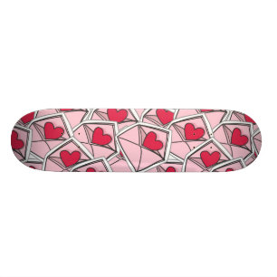 Skateboard Les coeurs de Valentine sur des enveloppes