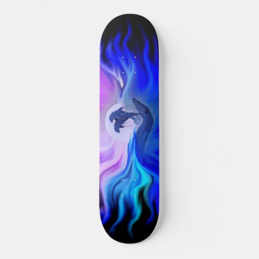 Skateboard Les dauphins au clair de lune (Recto)