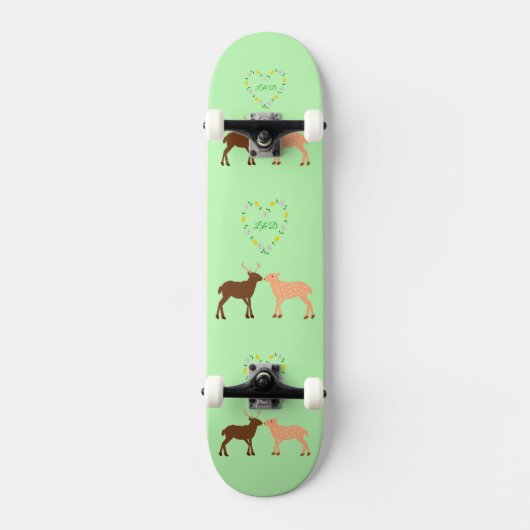 Skateboard Les Deux et Daisy Heart Custom (Recto)