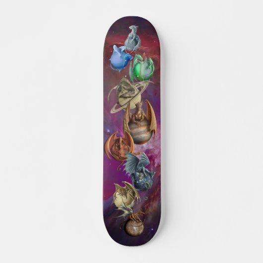 Skateboard Les dragons de planète (Devant)
