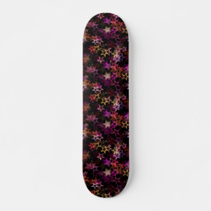 Skateboard Les Étoiles Colorées Dansent En Toute Sensation