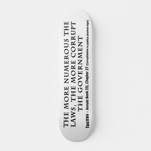 Skateboard Les Lois Les Plus Nombreuses Le Gouvernement Le Pl (Devant)