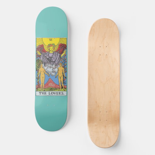 Skateboard Les Lovers Tarot Card Tarots Lecture (Recto)