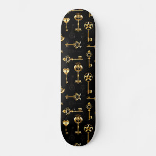 Skateboard Les Patters de Seamless avec Golden Keys