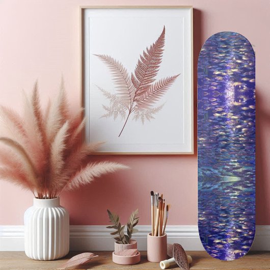 Skateboard Les poissons dans l'océan