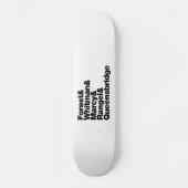 Skateboard Les projets (Recto)