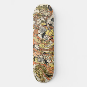 Skateboard Les Sept Dieux, la bonne fortune dans le bateau au