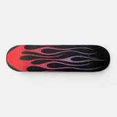 Skateboard les tribaux des flammes rouges sur le arrière - pl (Horz)