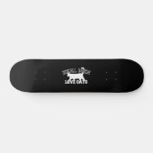 Skateboard Les vrais hommes aiment les chats Silhouette (Horz)