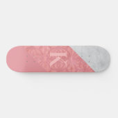 Skateboard LETTRE Batik Rose Ruddy ET Aquarelle Grise (Horz)