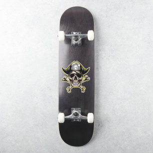 Skateboard leuk Jolly Roger Skull Cross-Botten Sticker