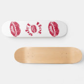 Skateboard Lèvres chaudes, Lèvres rouges (Horz)