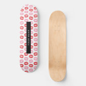 Skateboard Lèvres Rouges, Lèvres Roses, Baiser, Votre Nom, Pe (Recto)