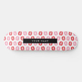 Skateboard Lèvres Rouges, Lèvres Roses, Baiser, Votre Nom, Pe (Horz)