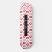 Skateboard Lèvres Rouges, Lèvres Roses, Baiser, Votre Nom, Pe (Recto)