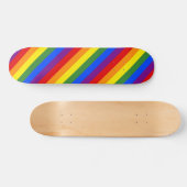 Skateboard LGBT Pride Diagonal Rainbow Stripe Motif (Horz)