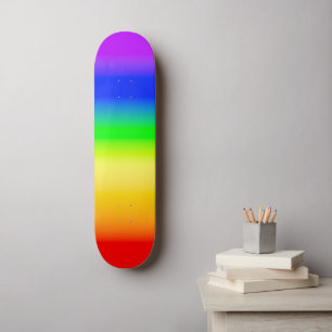 Skateboard LGBT Rainbow Pride Ombre Gradient Stripes
