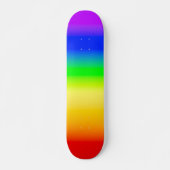 Skateboard LGBT Rainbow Pride Ombre Gradient Stripes (Devant)