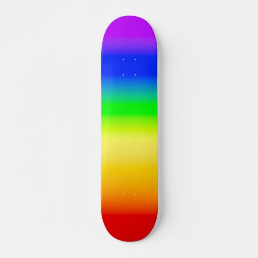 Skateboard LGBT Rainbow Pride Ombre Gradient Stripes (Devant)