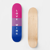 Skateboard LGBTQ Arc-en-ciel Bisexual Pride drapeau Texte per (Recto)