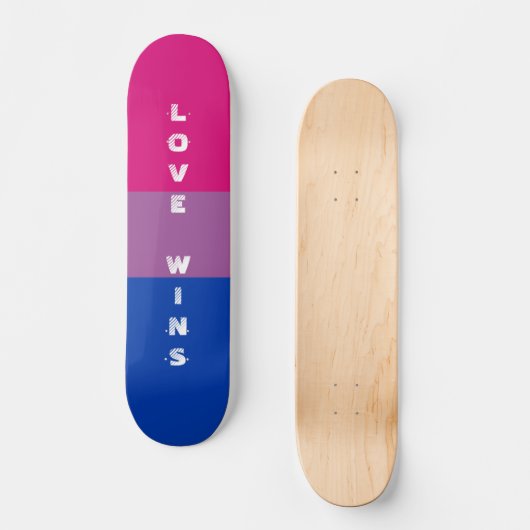 Skateboard LGBTQ Arc-en-ciel Bisexual Pride drapeau Texte per (Recto)