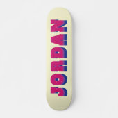 Skateboard LGBTQ Rainbow Bisexual Pride Nom personnalisé (Devant)