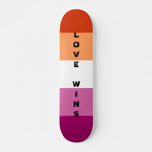 Skateboard LGBTQ Rainbow Lesbian Pride drapeau Texte personna (Devant)