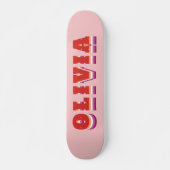 Skateboard LGBTQ Rainbow Lesbian Pride Nom personnalisé (Devant)