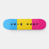 Skateboard LGBTQ Rainbow Pansexual Pride drapeau Texte person (Horz)