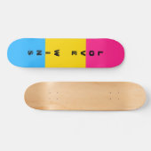 Skateboard LGBTQ Rainbow Pansexual Pride drapeau Texte person (Horz)