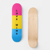 Skateboard LGBTQ Rainbow Pansexual Pride drapeau Texte person (Recto)