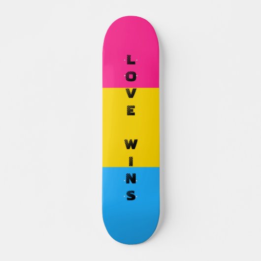 Skateboard LGBTQ Rainbow Pansexual Pride drapeau Texte person (Devant)