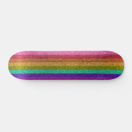 Skateboard LGBTQIA Fierté Drapeau Parties scintillant arc-en- (Horz)
