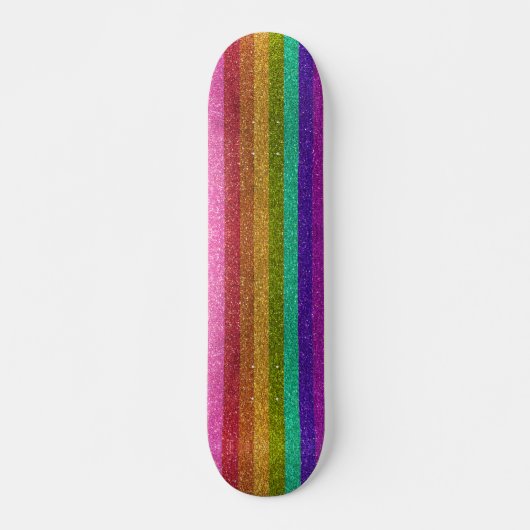 Skateboard LGBTQIA Fierté Drapeau Parties scintillant arc-en- (Devant)
