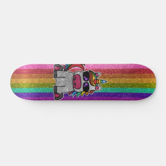 Skateboard LGBTQIA Pride Drapeau Parties scintillant Rainbow (Horz)