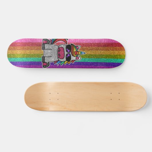 Skateboard LGBTQIA Pride Drapeau Parties scintillant Rainbow (Horz)