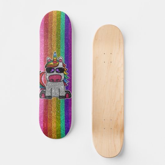 Skateboard LGBTQIA Pride Drapeau Parties scintillant Rainbow (Recto)