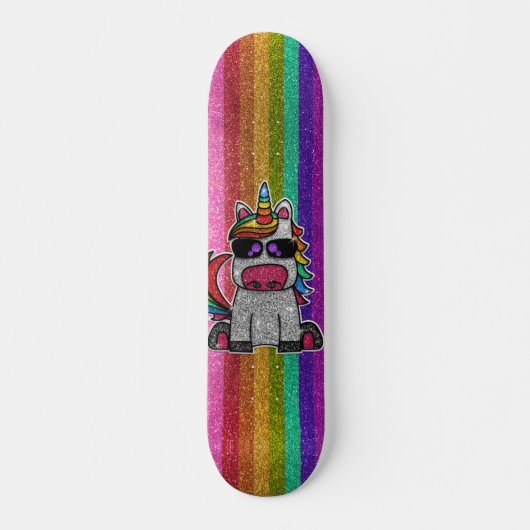 Skateboard LGBTQIA Pride Drapeau Parties scintillant Rainbow  (Devant)