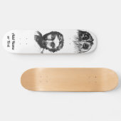 Skateboard L'Homme Chouette Drôle Eyes Effrayant Ajouter un n (Horz)