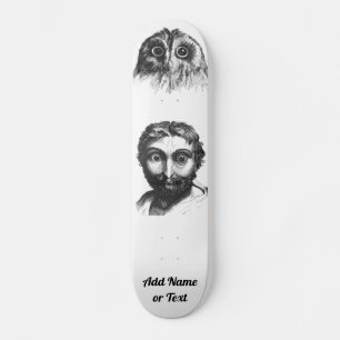 Skateboard L'Homme Chouette Drôle Eyes Effrayant Ajouter un n