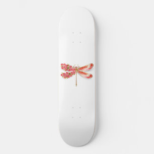 Skateboard libellule de fleurs avec sakura de bijoux