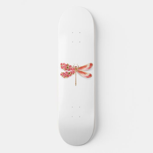 Skateboard libellule de fleurs avec sakura de bijoux (Recto)