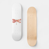Skateboard libellule de fleurs avec sakura de bijoux (Recto)