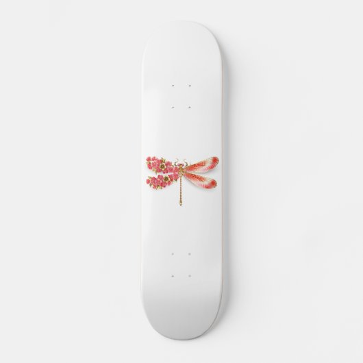 Skateboard libellule de fleurs avec sakura de bijoux (Recto)