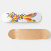 Skateboard libellule de fleurs jaunes (Horz)