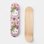 Skateboard licorne arc-en-ciel (Recto)