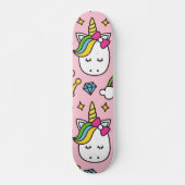 Skateboard licorne arc-en-ciel (Devant)