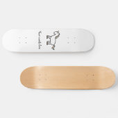 Skateboard Licorne blanche d'arc-en-ciel (Horz)